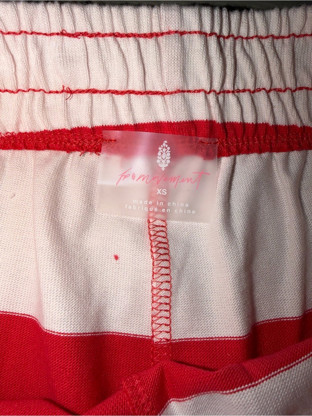FP Movement by Free People Red and White Striped Athletic Shorts Set - Picture 3 of 7